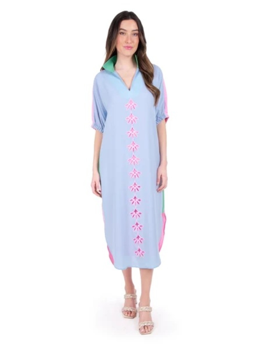 Emily McCarthy guava color block poppy - has stains